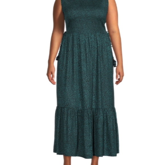 NWT Terra & Sky  Tank Dress Size 2X Teal w/Black Print - Picture 5 of 7